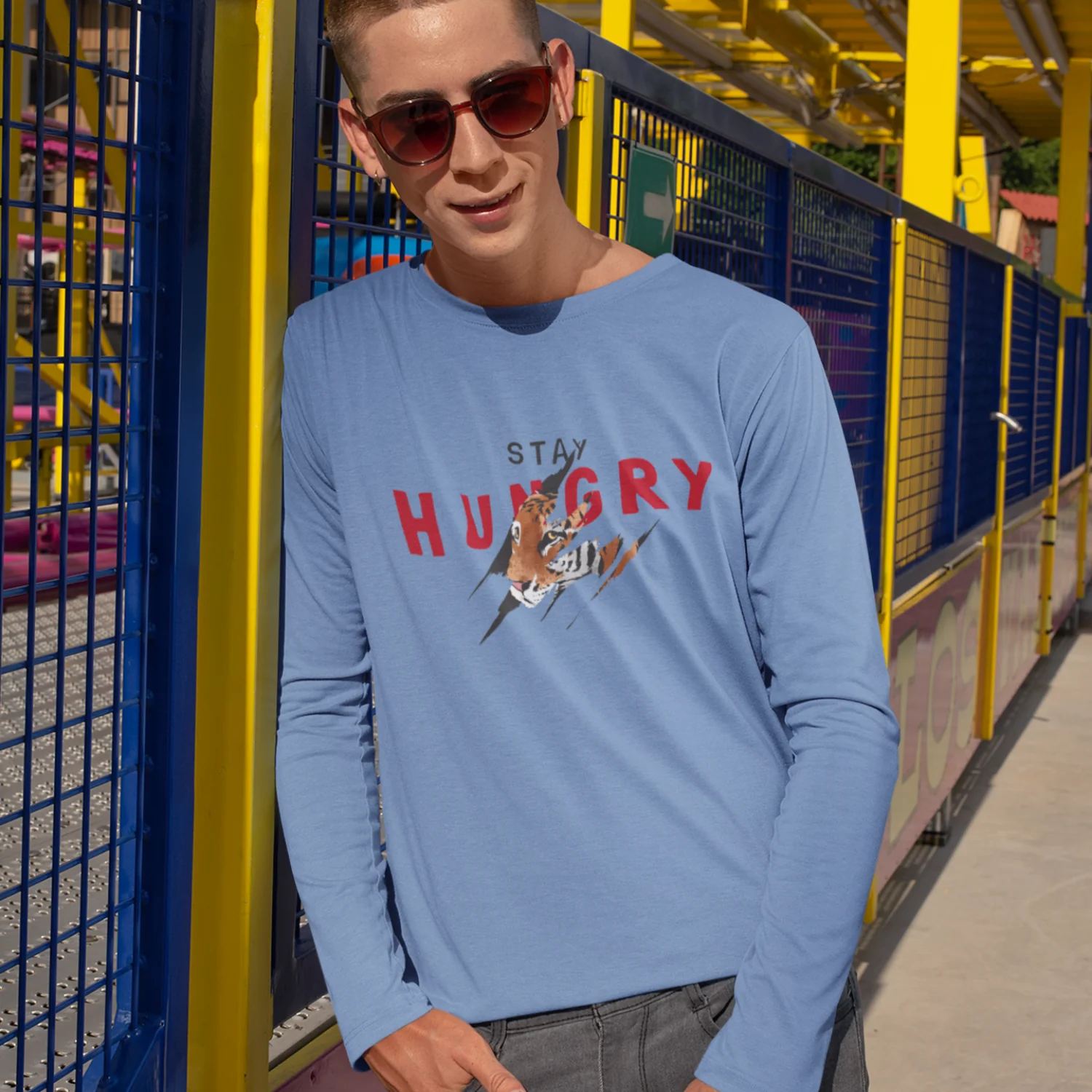 Men Ultra Cotton Long Sleeve streetwear Tee
