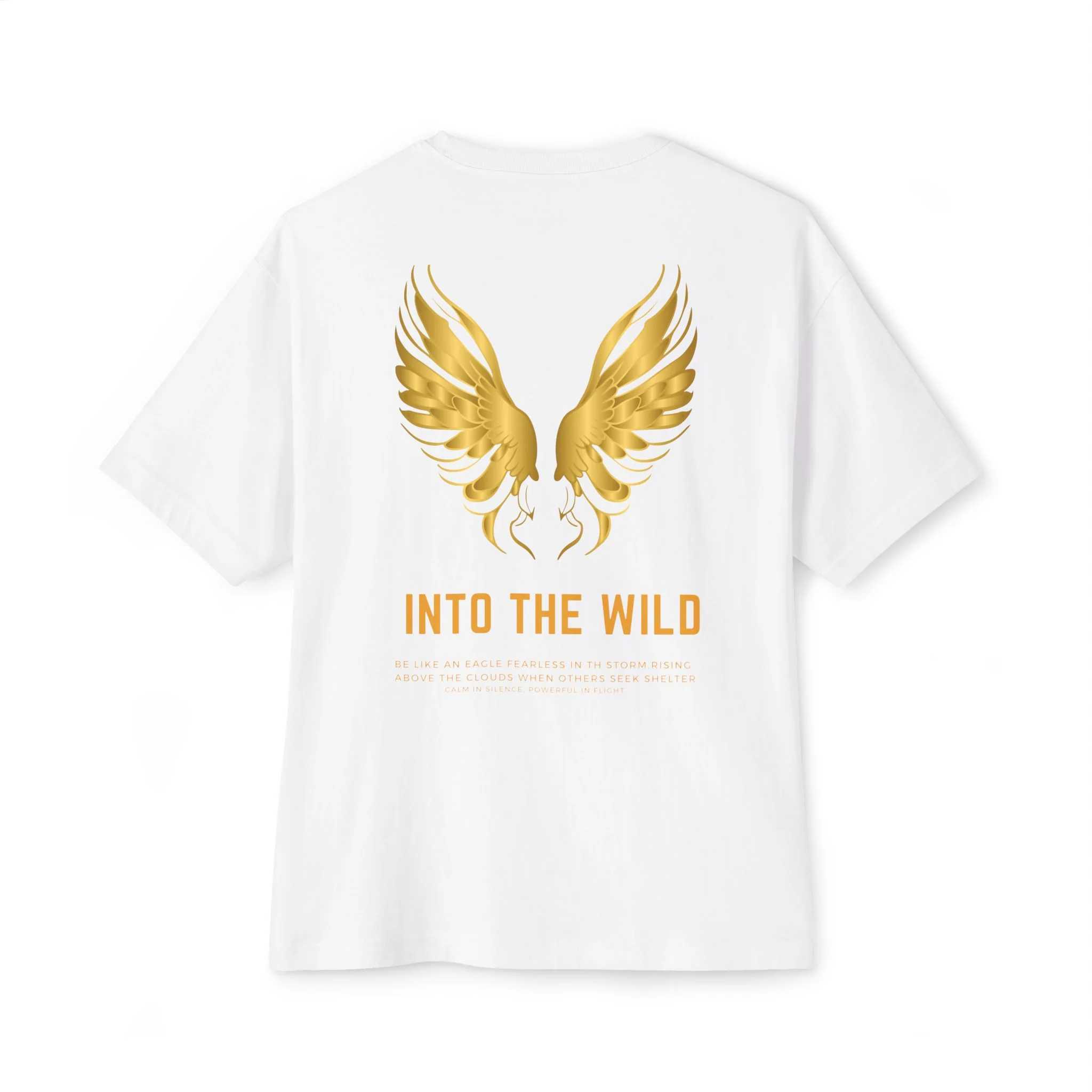 Men motivational graphic text printed oversized white T-shirt - Image 4