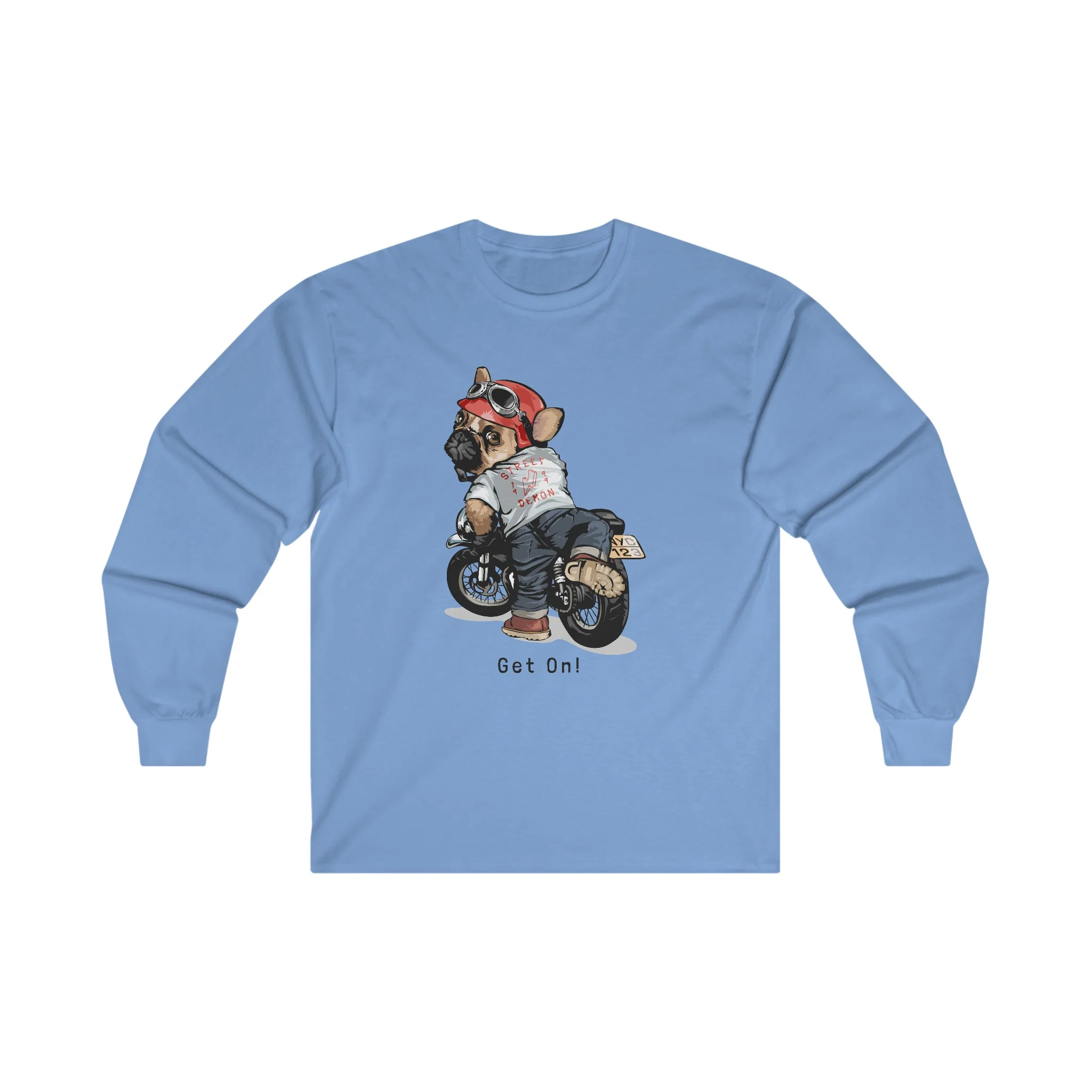 Men Ultra Cotton Long Sleeve classic fit round neck Tee for bikers - Image 8
