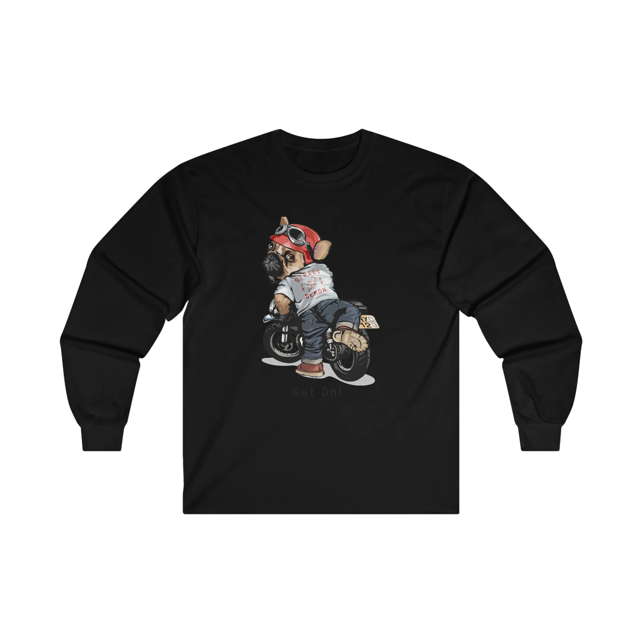 Men Ultra Cotton Long Sleeve classic fit round neck Tee for bikers - Image 5