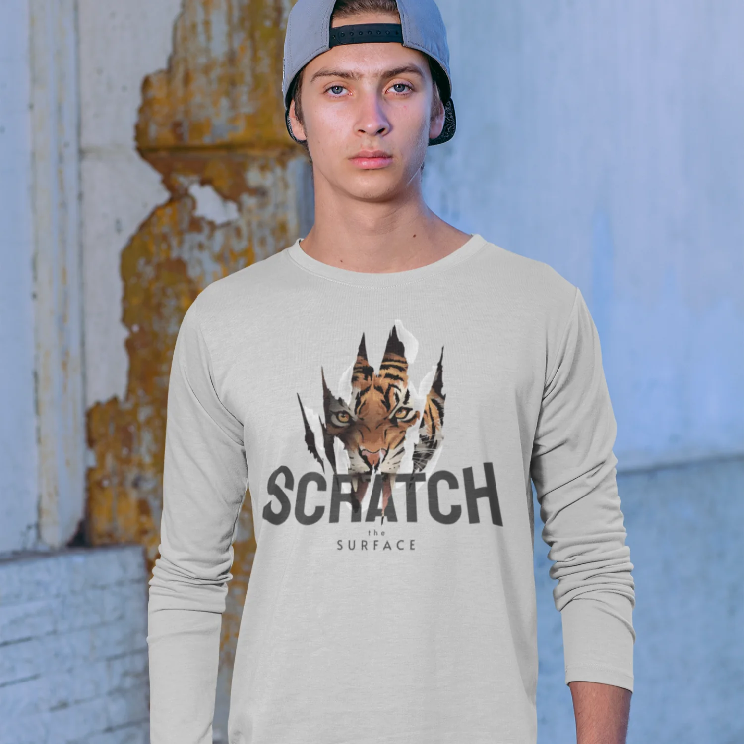 Men Ultra Cotton Long Sleeve round neck classic fit street wear T shirt - Image 4