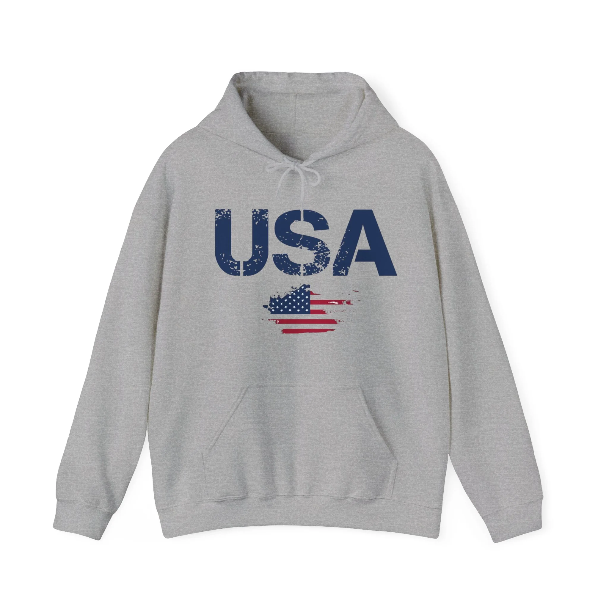 USA Flag Text Printed classic fit Men Hoodie - Image 8