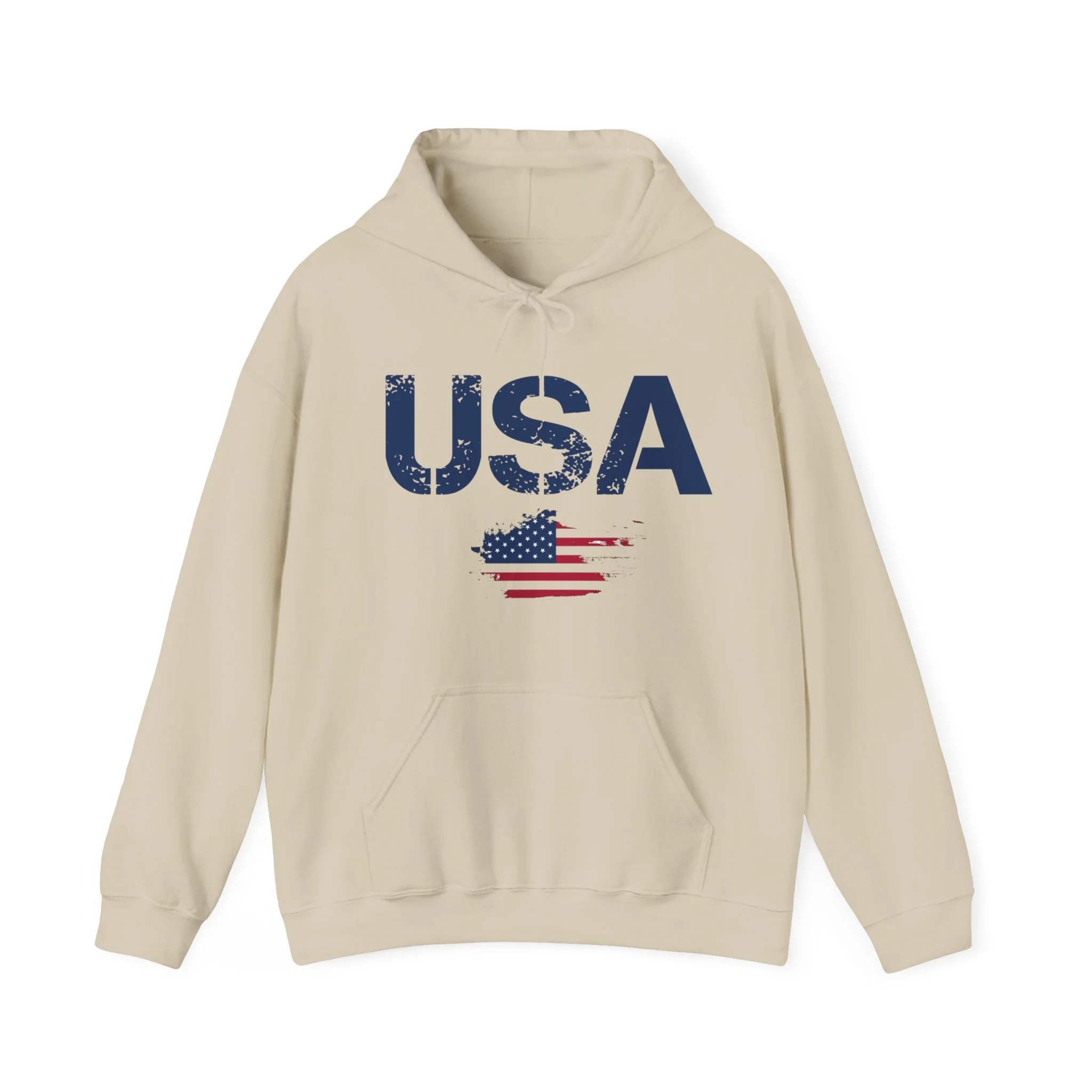 USA Flag Text Printed classic fit Men Hoodie - Image 11