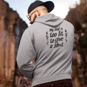 Humors text back printed hoodie Men