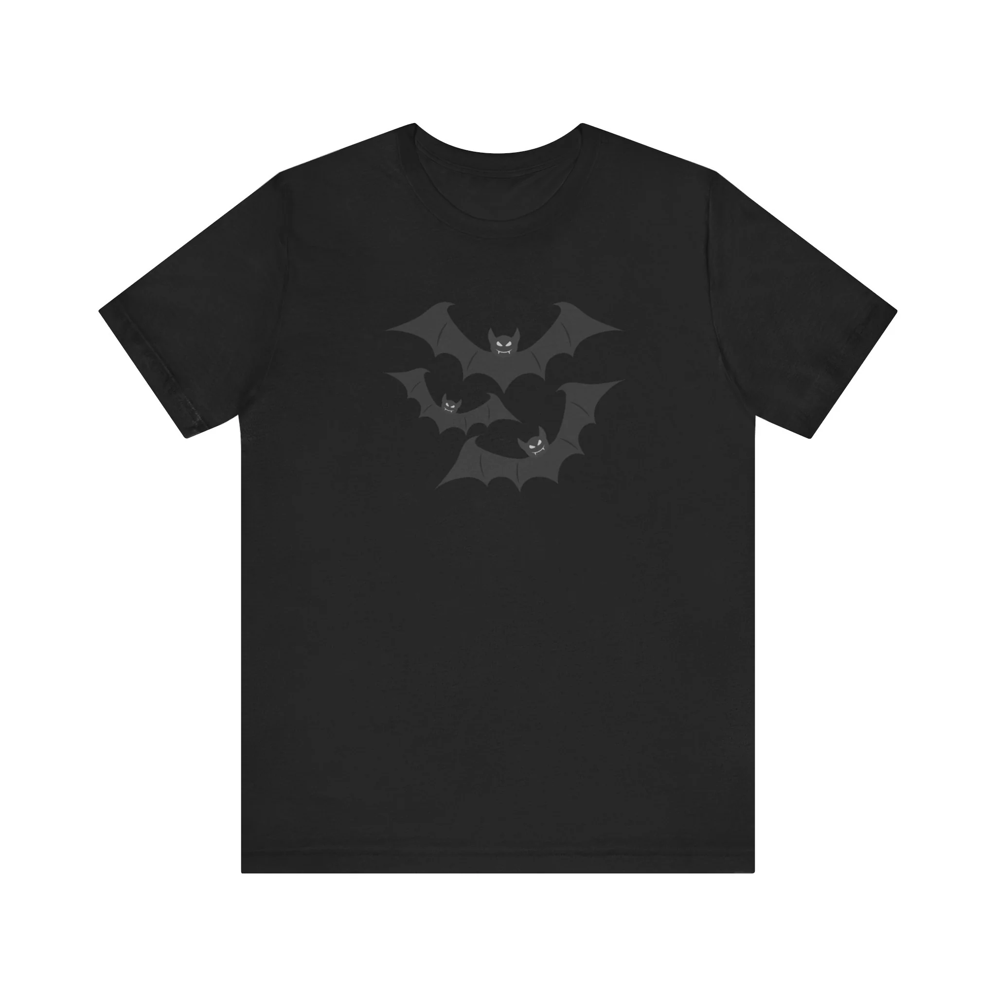 Spooky Bats Graphic Printed slim fit round neck short sleeve T shirt for men - Image 5