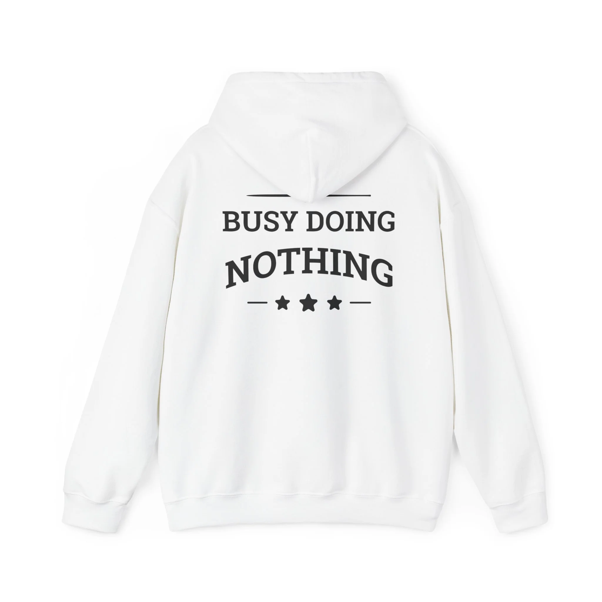 Back print text classic fit Hooded Sweatshirt for men - Image 6