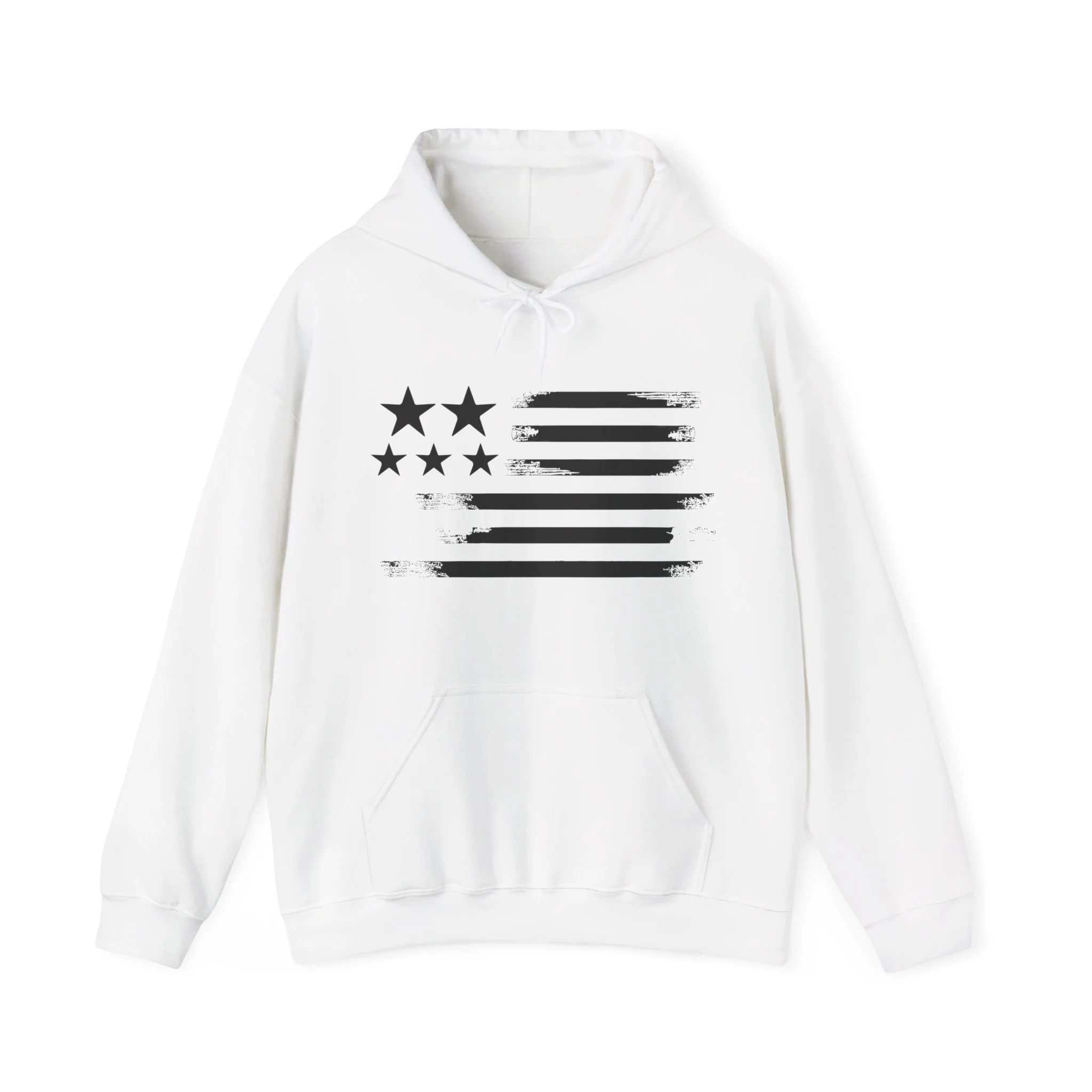 USA Star Printed Flag Design Men Hooded Sweatshirt. - Image 7