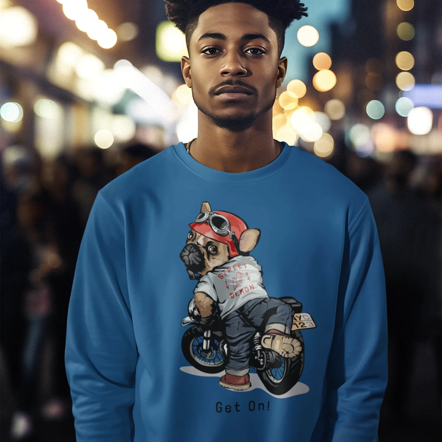 Men Ultra Cotton Long Sleeve classic fit round neck Tee for bikers - Image 4