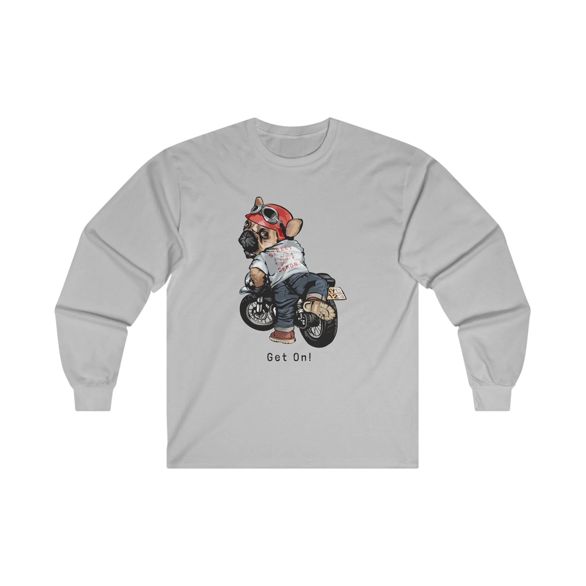 Men Ultra Cotton Long Sleeve classic fit round neck Tee for bikers - Image 7