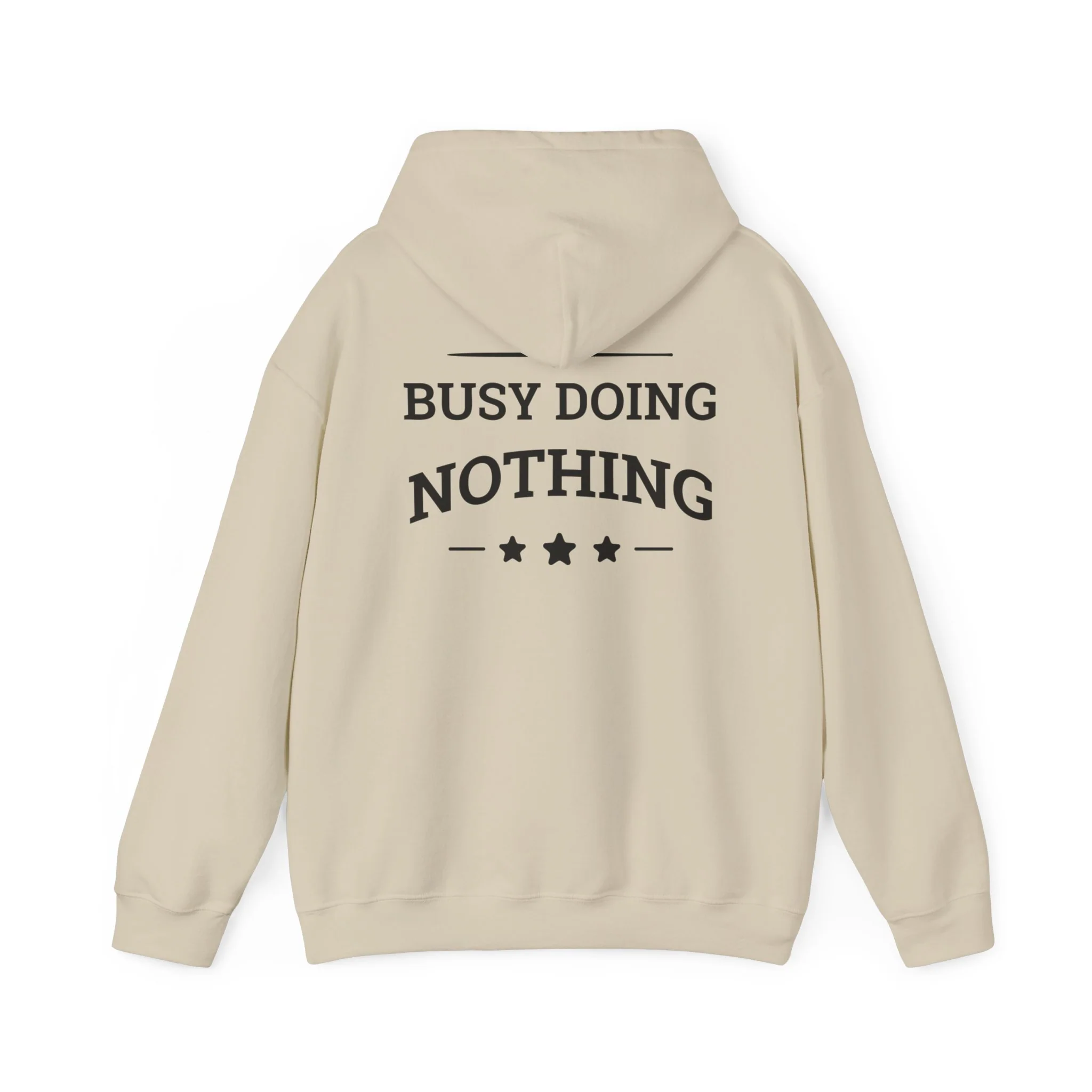 Back print text classic fit Hooded Sweatshirt for men - Image 9