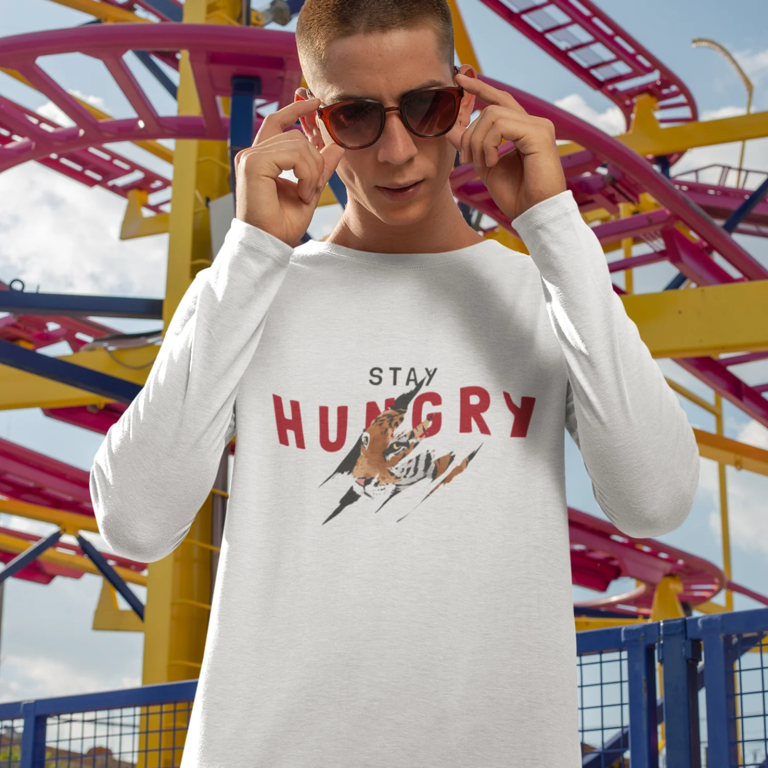 Men Ultra Cotton Long Sleeve streetwear Tee - Image 3
