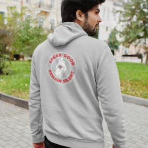 Full Zip classic fit streetwear back print Hoodie for men