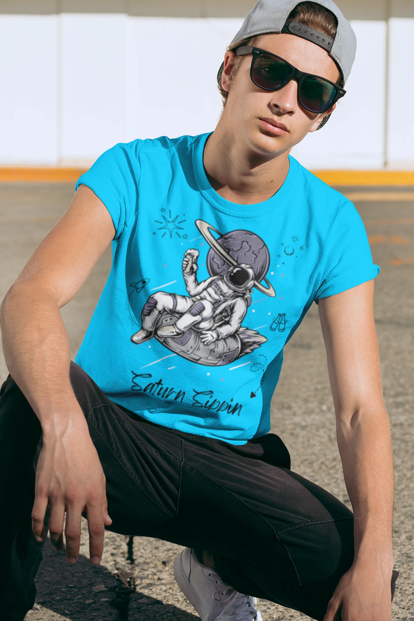 Saturn Sippin Graphic printed Slim fit round neck short sleeve T shirt for Men - Image 4