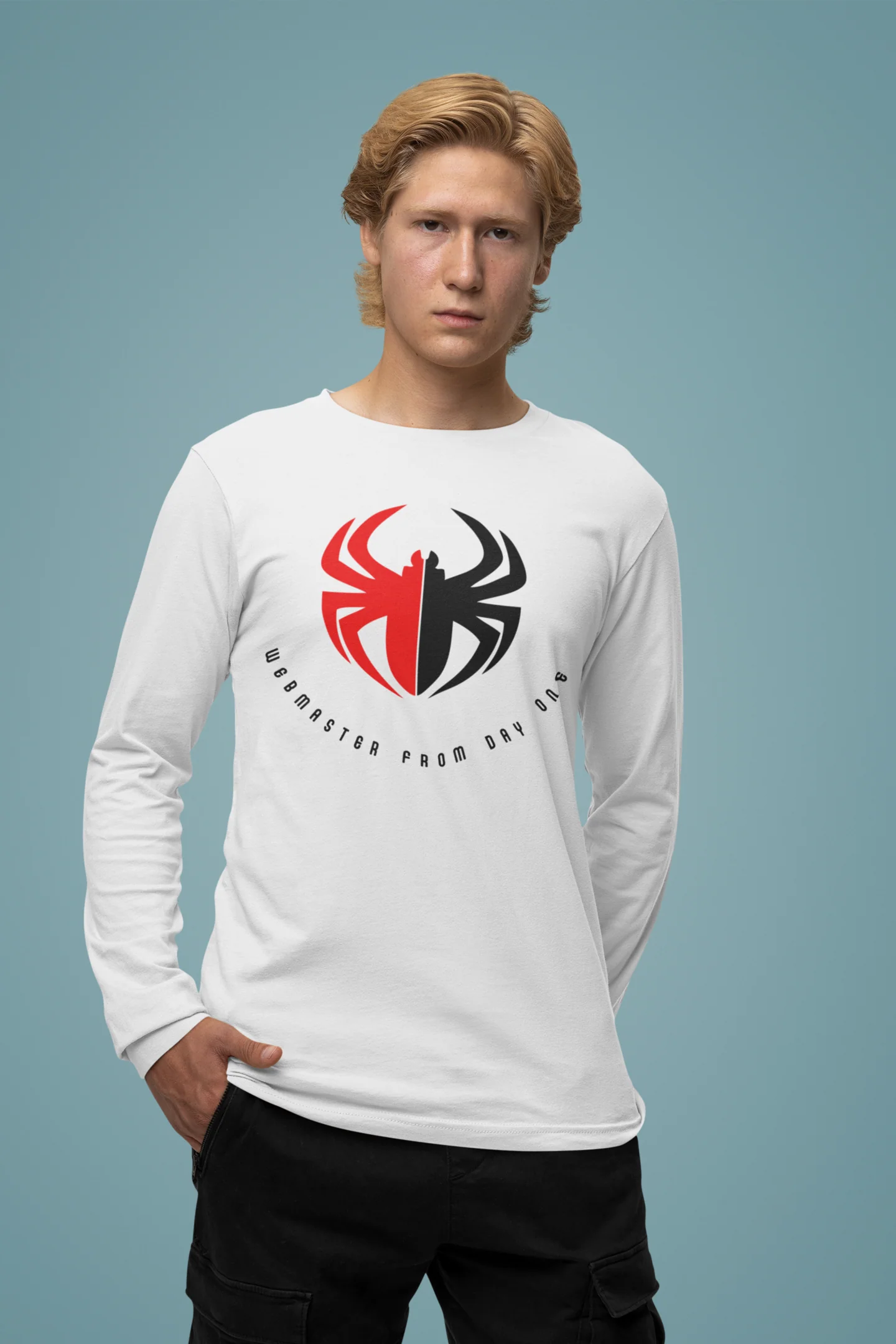 Webmaster Full Sleeve Round Neck Tshirt for Men - Image 2