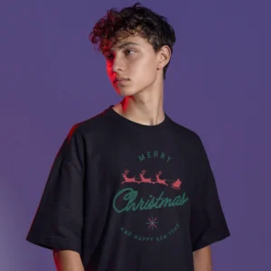 Men Christmas season special half sleeve comfort fit round neck T-Shirt