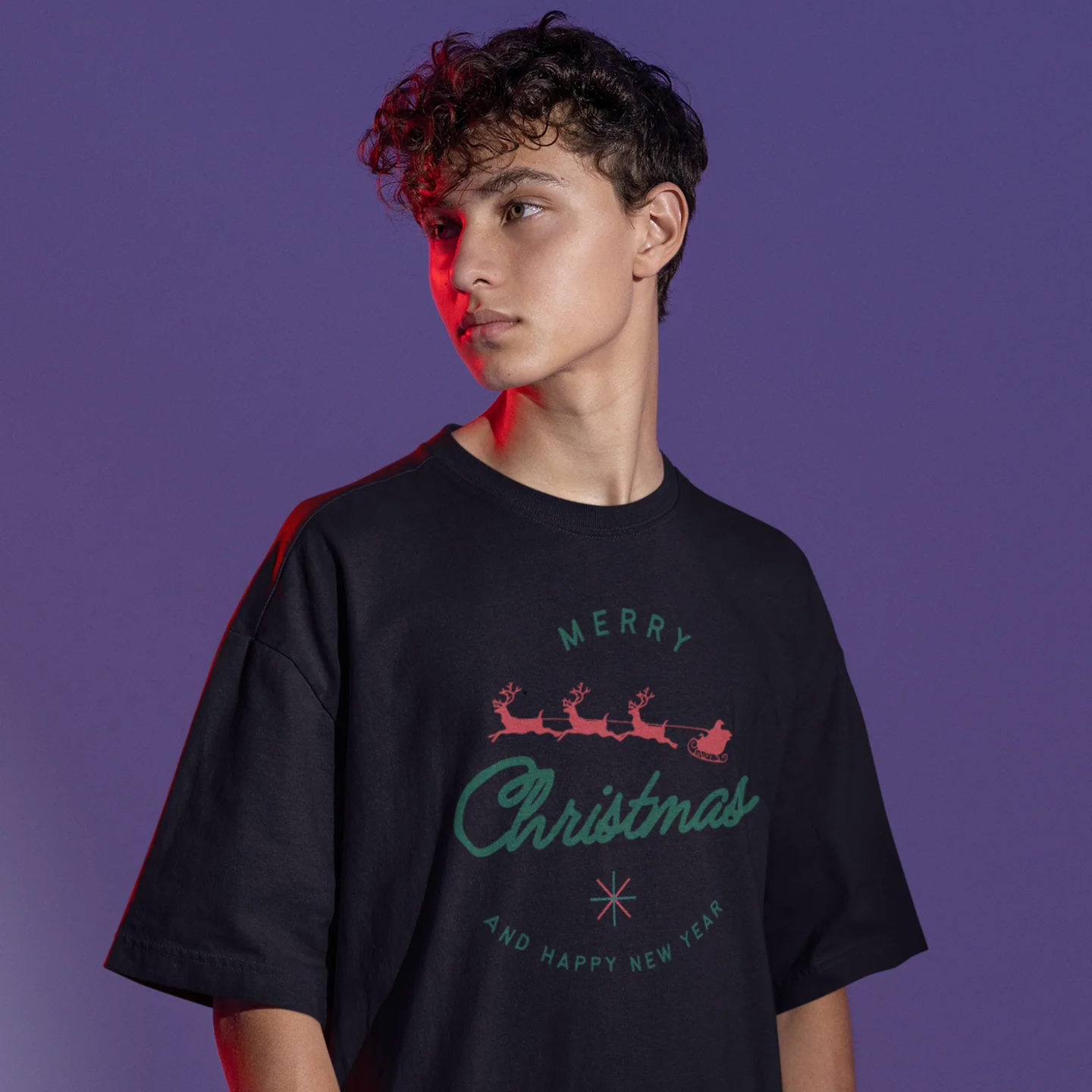 Men Christmas season special half sleeve comfort fit round neck T-Shirt