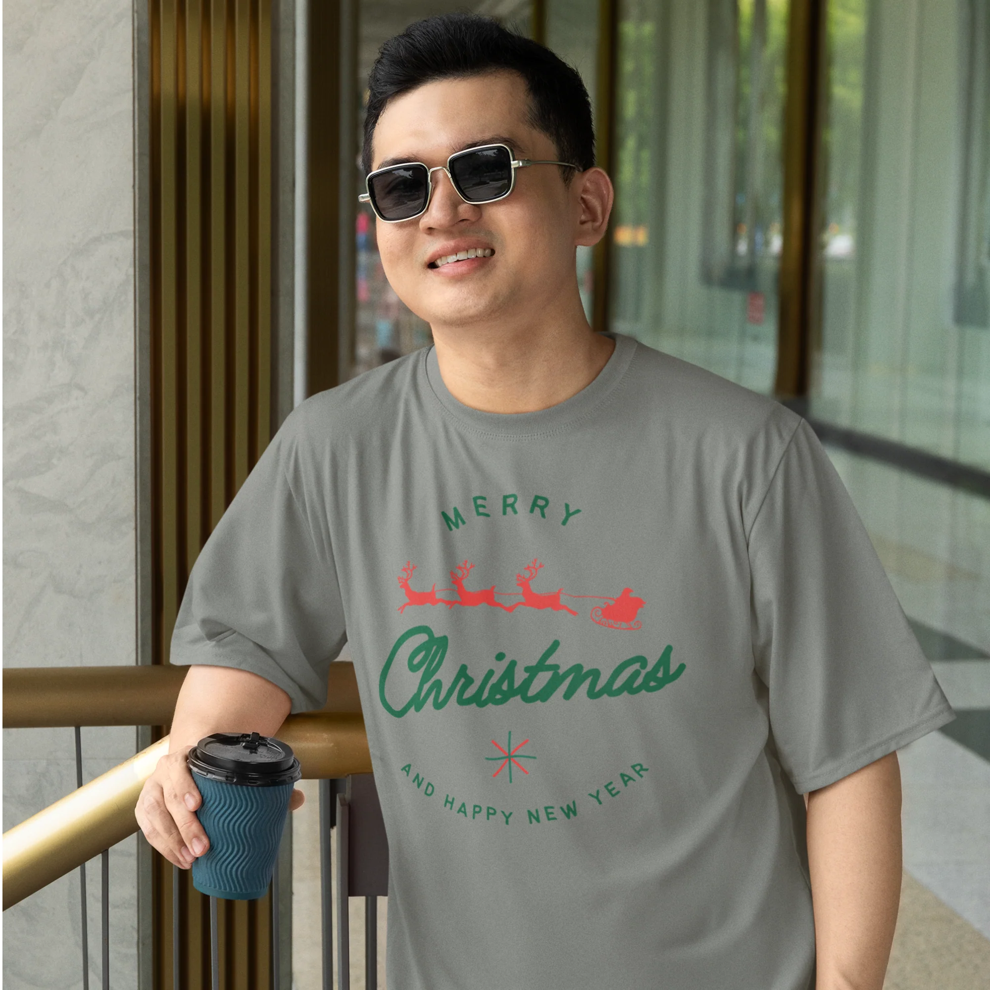 Men Christmas season special half sleeve comfort fit round neck T-Shirt - Image 3