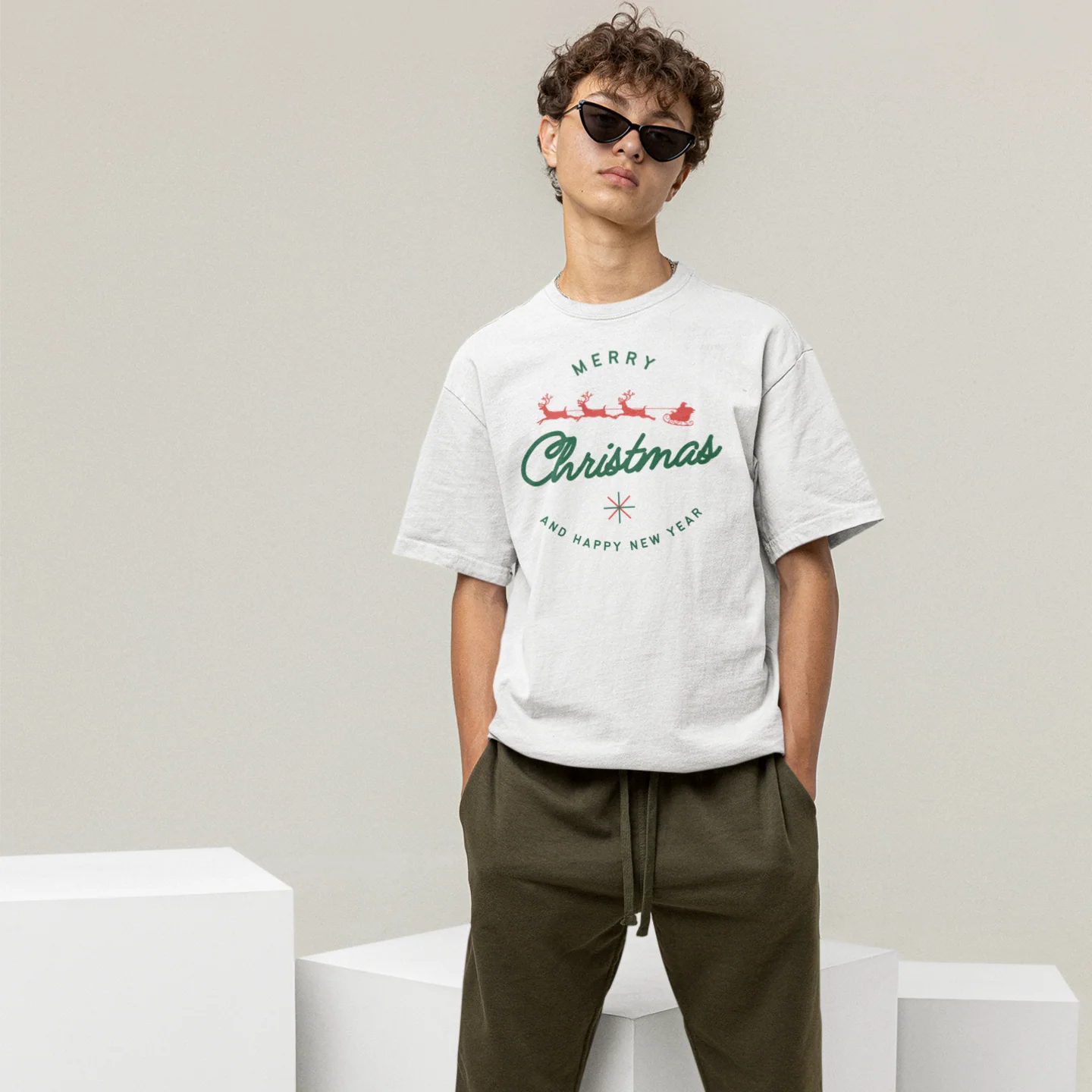 Men Christmas season special half sleeve comfort fit round neck T-Shirt - Image 2