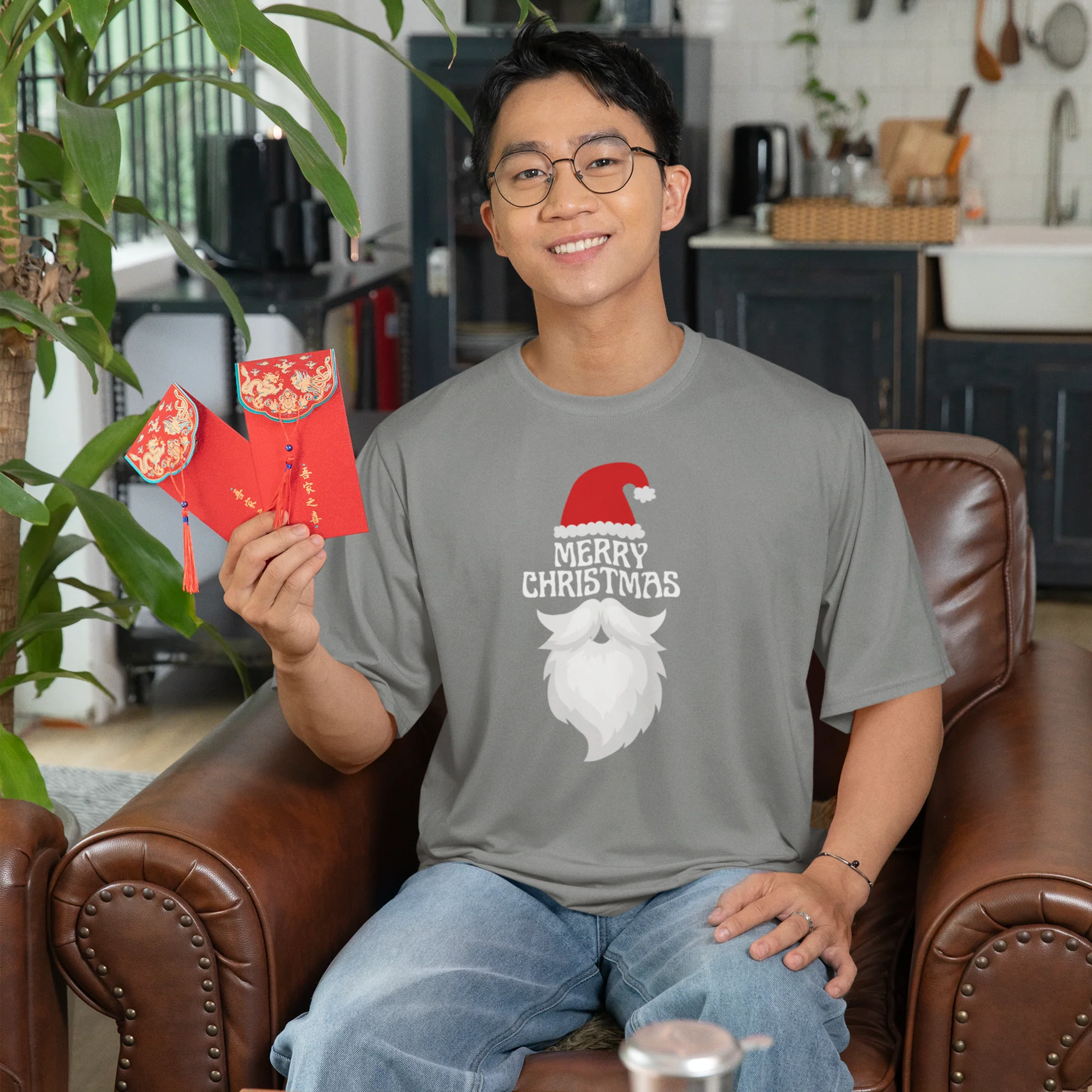 Men Christmas season special half sleeve comfort fit round neck T-Shirt