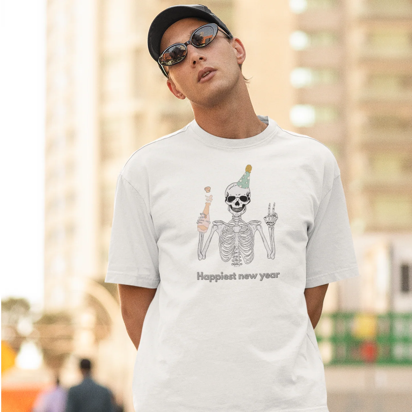Men new year season special half sleeve comfort fit round neck T-Shirt. - Image 3