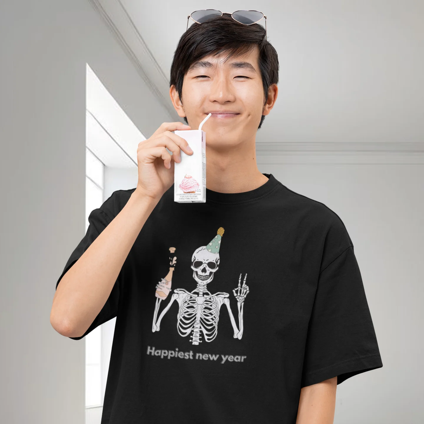 Men new year season special half sleeve comfort fit round neck T-Shirt. - Image 2