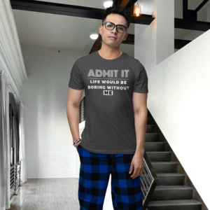 Black Humorous Printed T-Shirt for Men Online