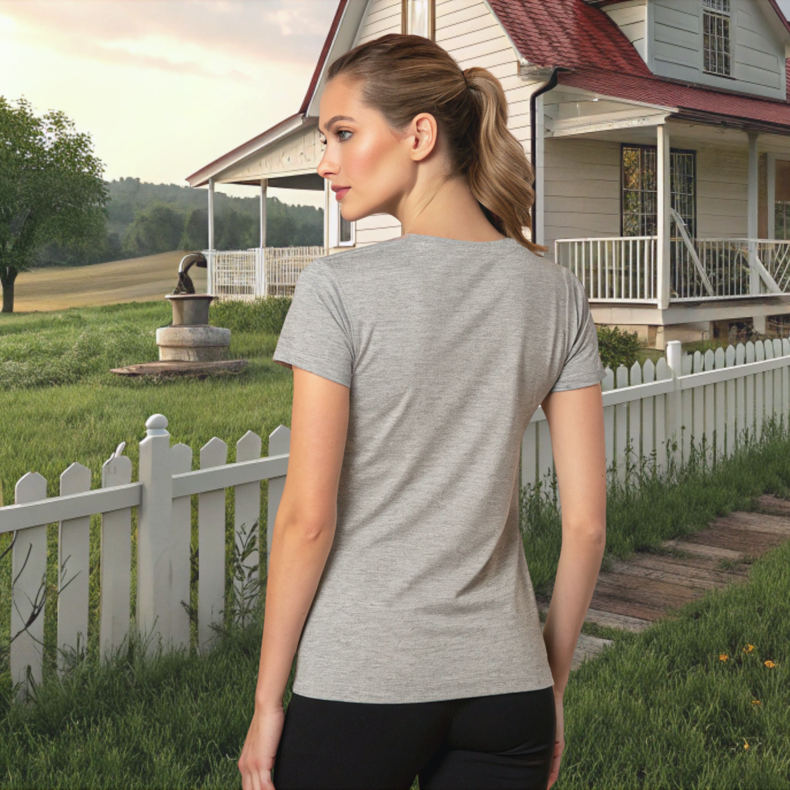 Women western design printed half sleeve round neck T-Shirt - Image 12