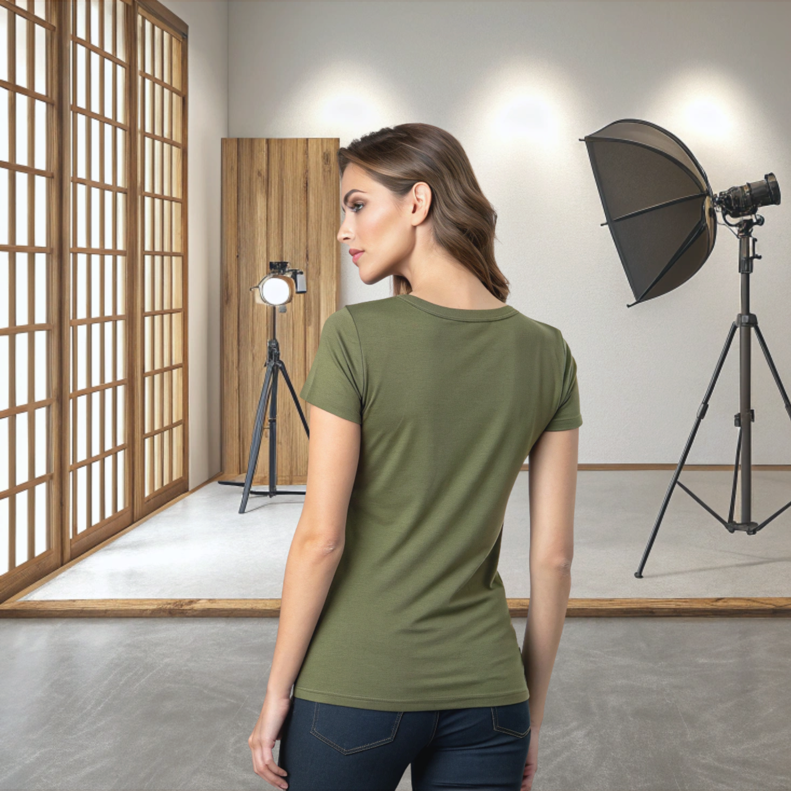Cowboy printed round neck t-shirt for Women - Image 12