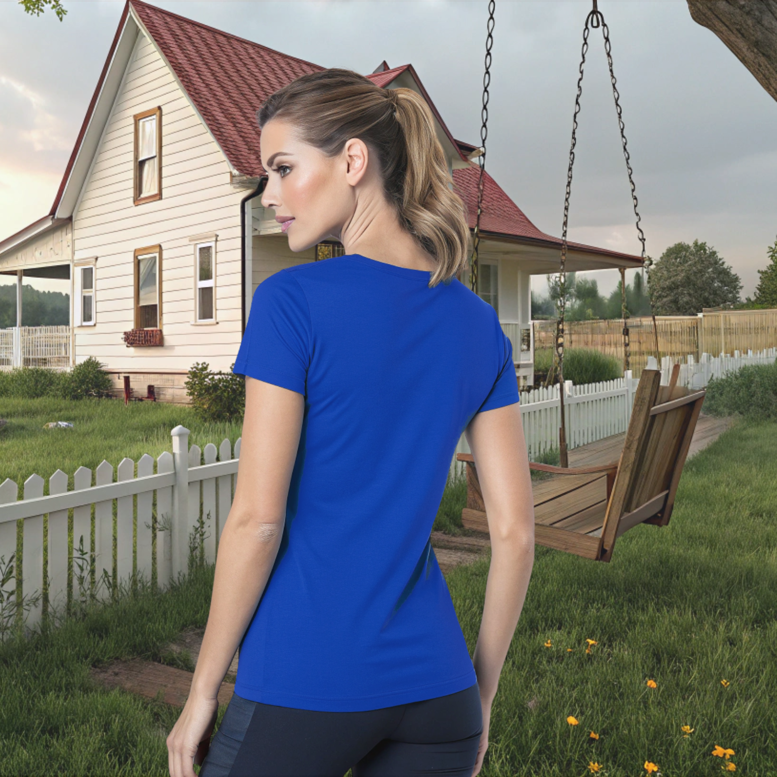 Women western design printed half sleeve round neck T-Shirt - Image 10