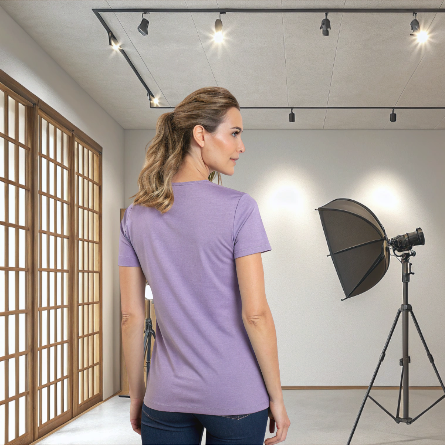 Cowboy printed round neck t-shirt for Women - Image 16