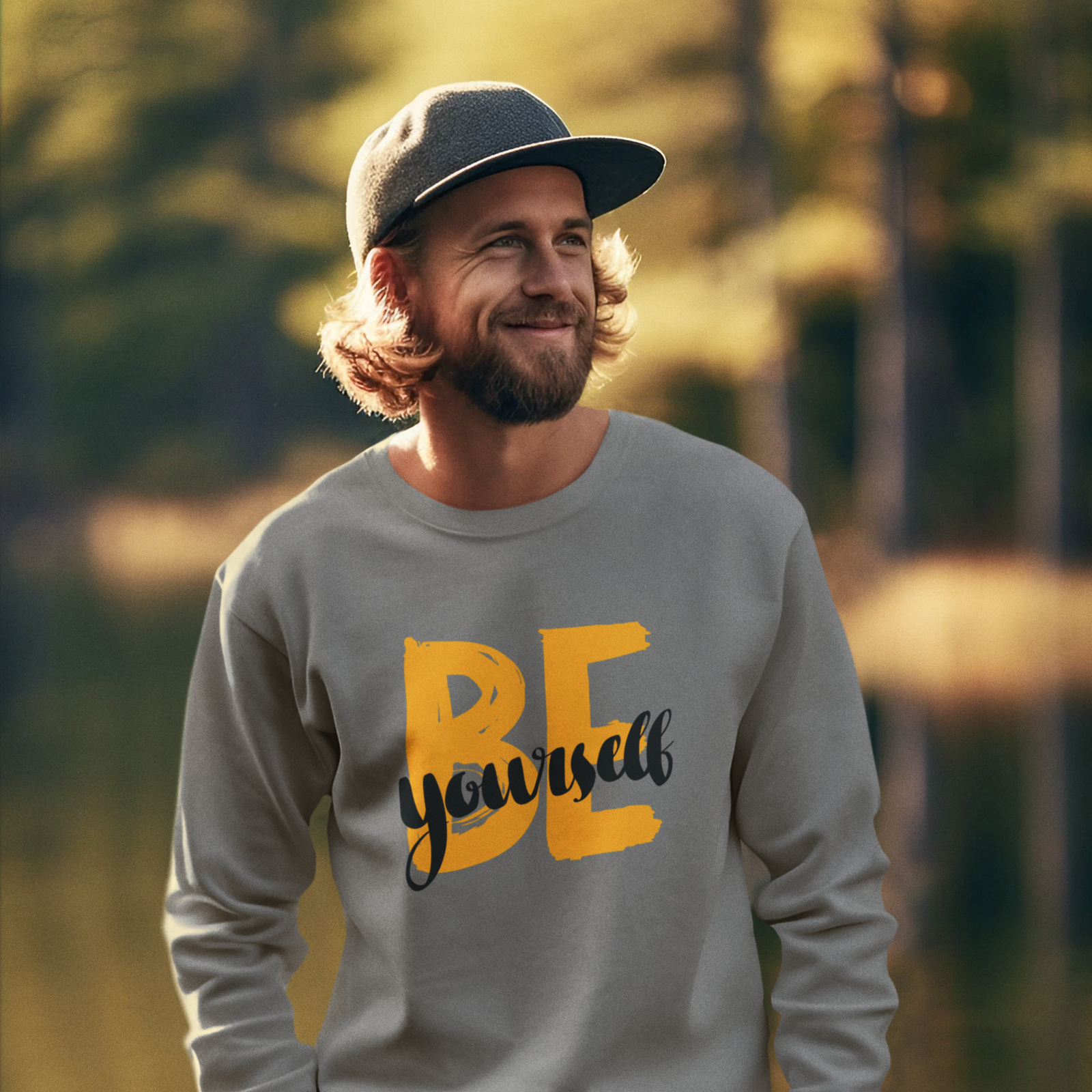 Motivational text round neck oversized Sweatshirt for men - Image 4