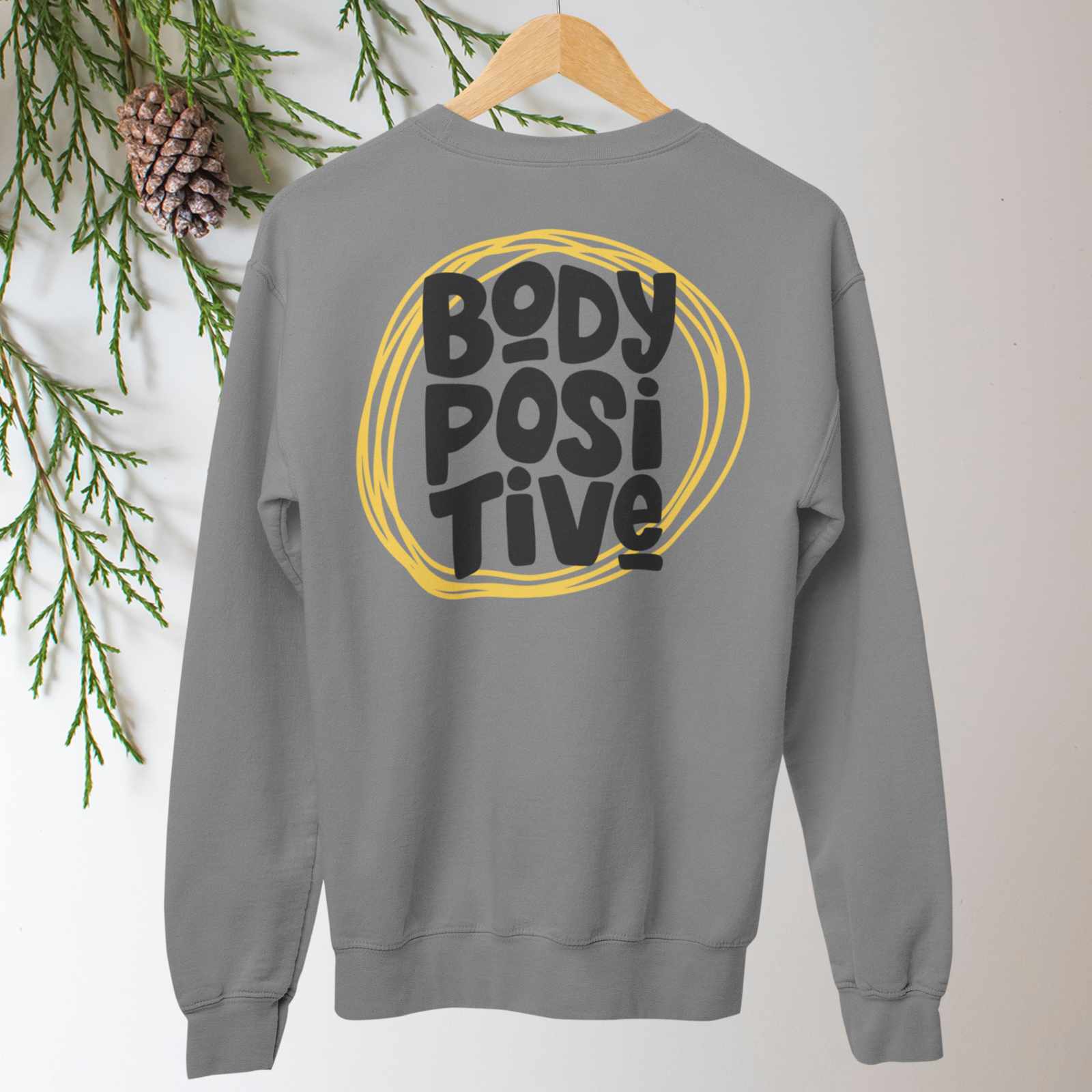 Motivation text back printed round neck oversized Sweatshirt for Men - Image 5