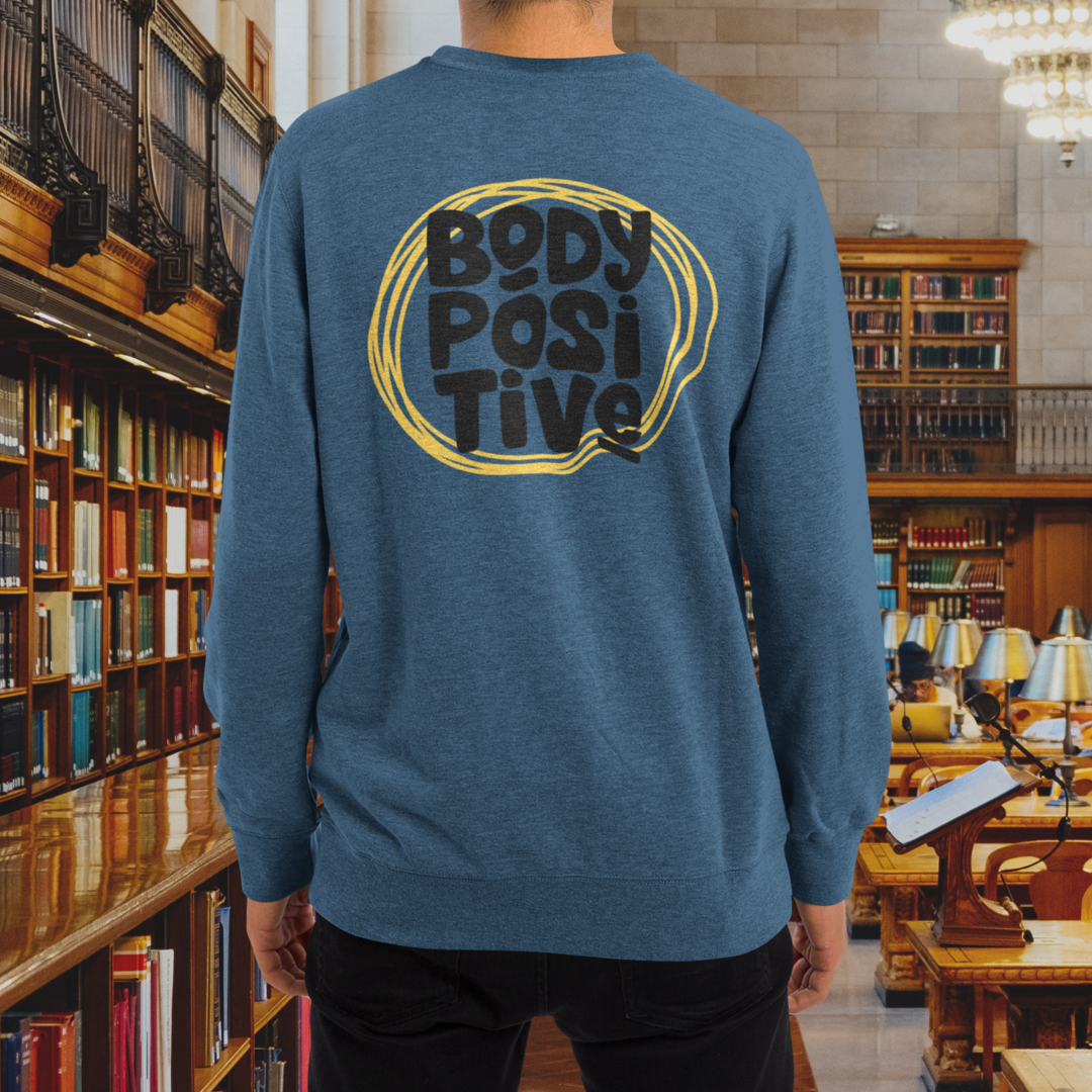 Motivation text back printed round neck oversized Sweatshirt for Men - Image 2