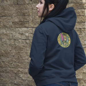 Full Zip classic fit streetwear California back print Hoodie for Women