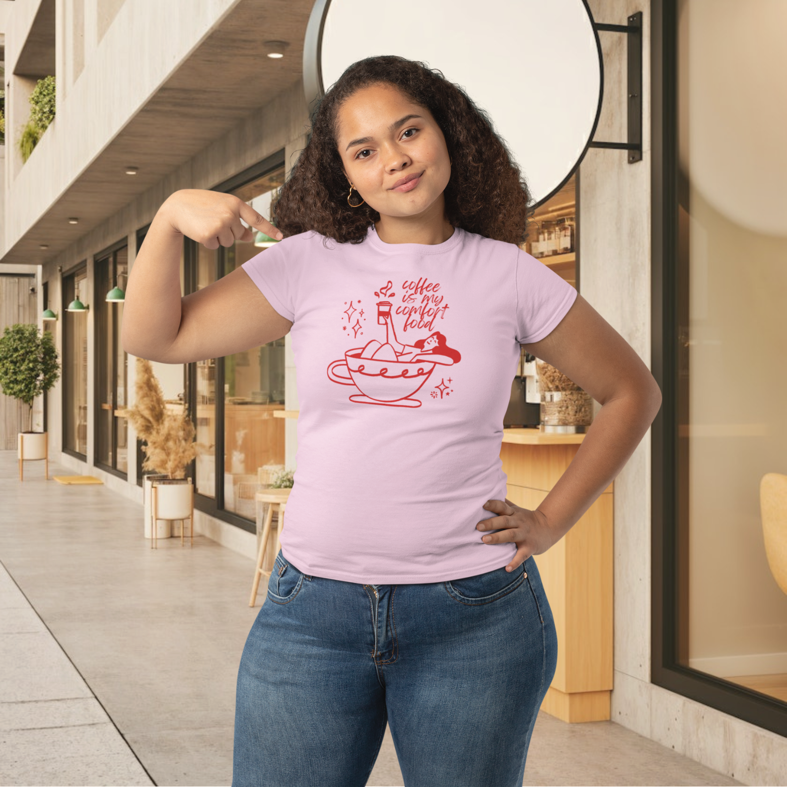 Women coffee lover graphic printed round neck T-Shirt - Image 2
