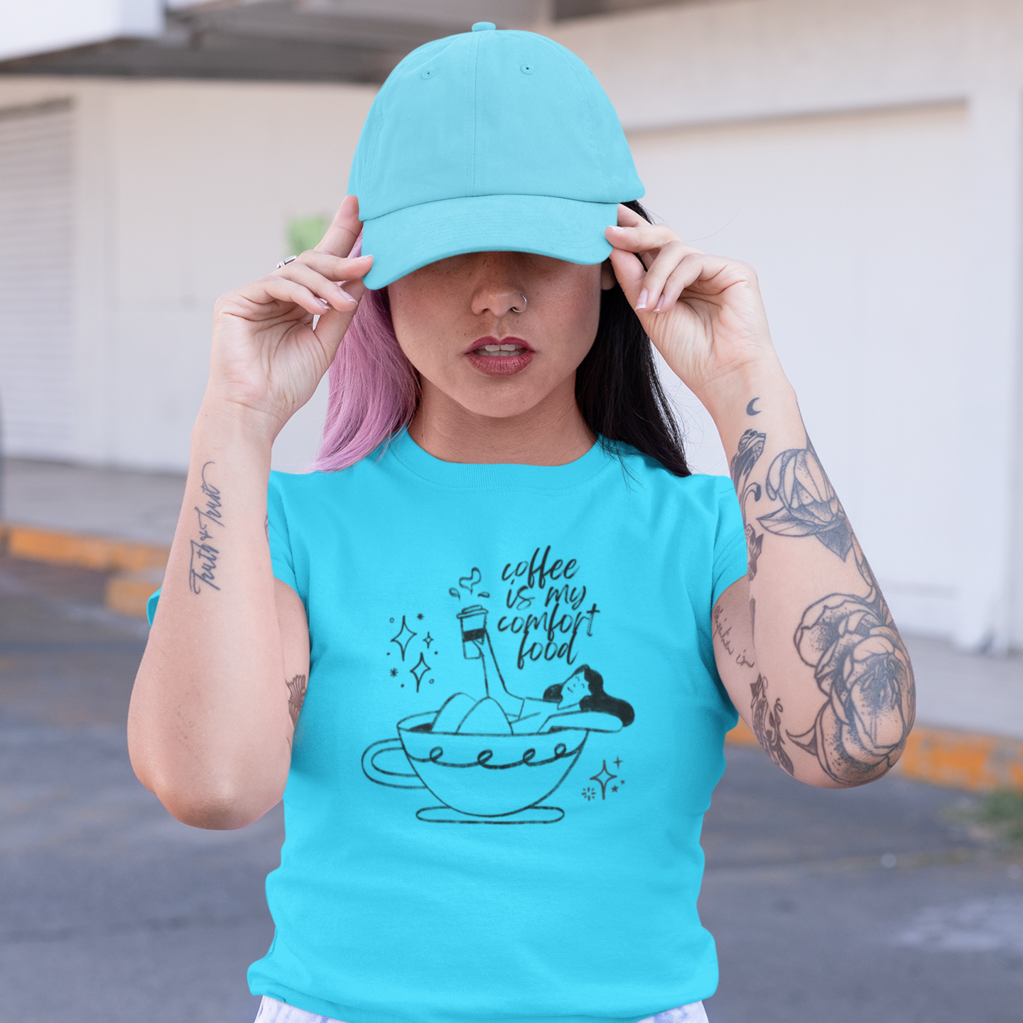 Women coffee lover graphic printed round neck T-Shirt - Image 9