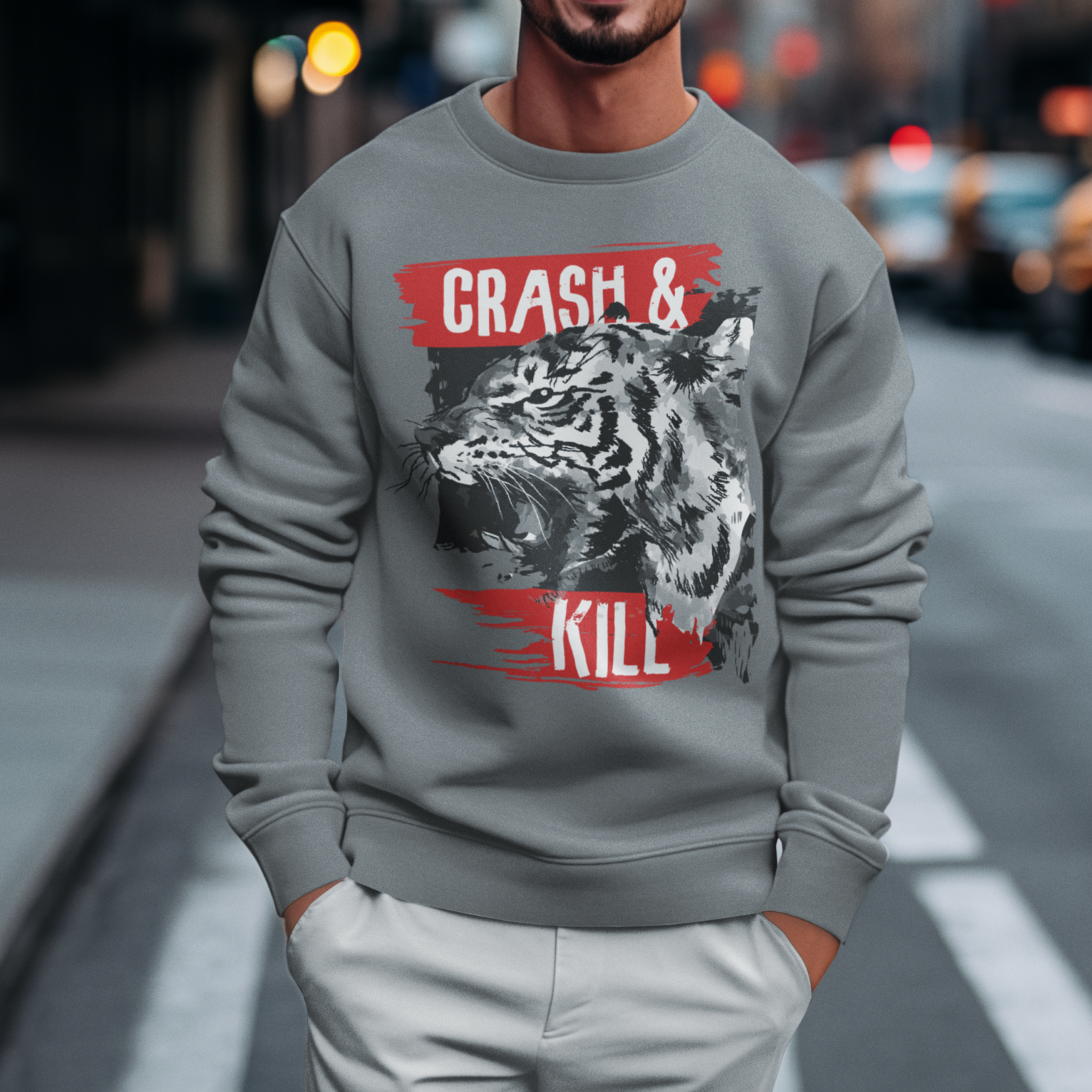Street wear Round neck oversized Sweatshirt for Men - Image 2