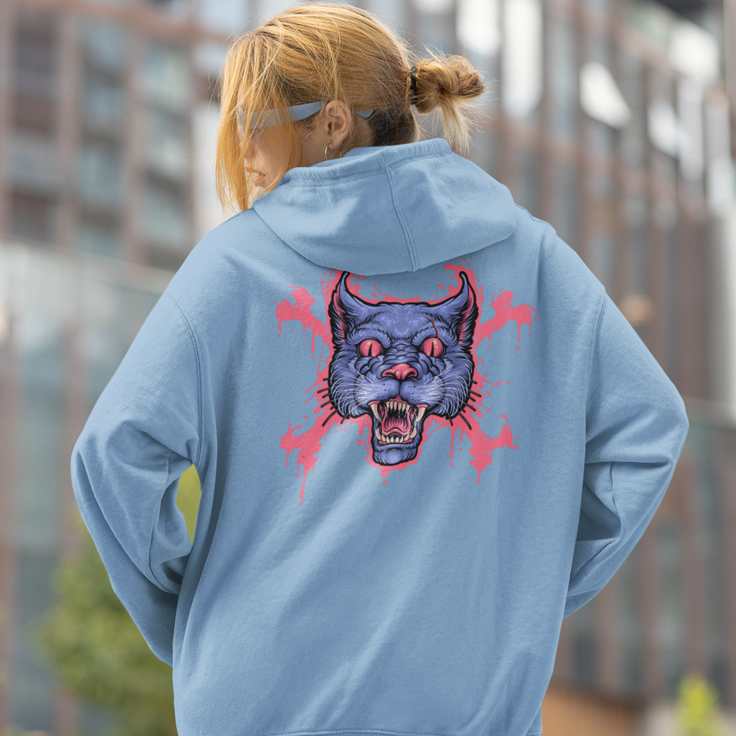Women classic fit graphic back printed streetwear Hoodie - Image 3