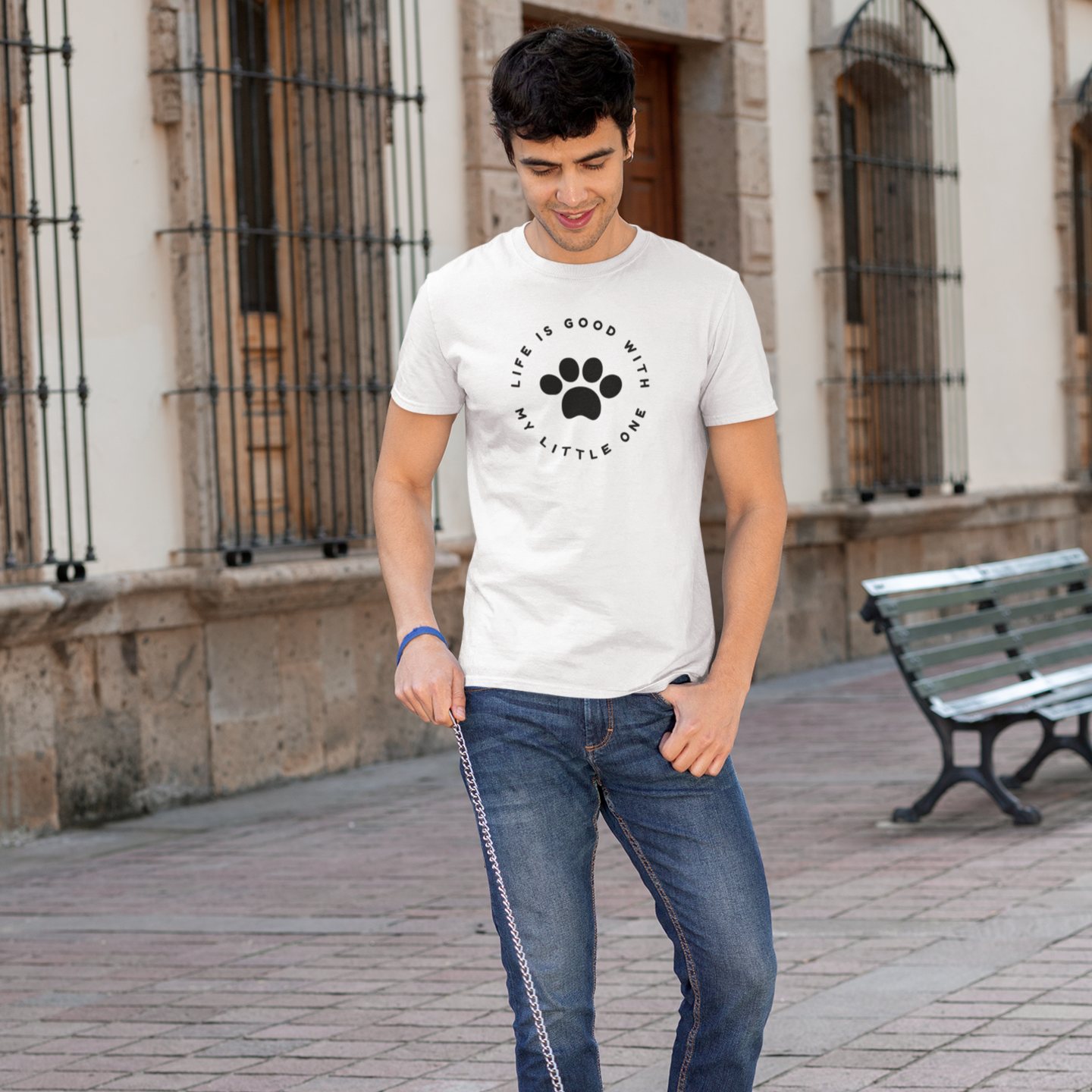Men dog lover graphic printed round neck T-shirt - Image 2