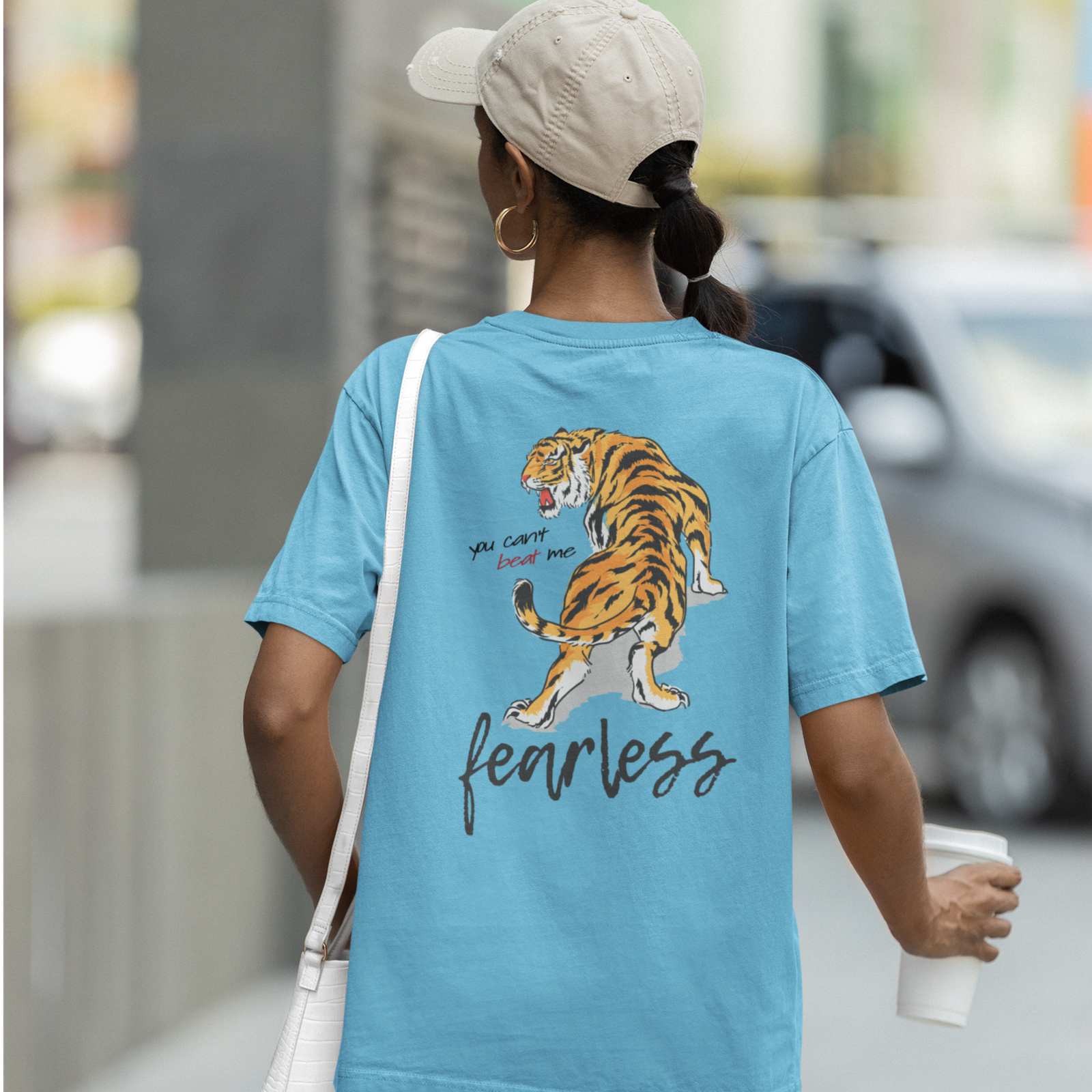 Women back printed oversized round neck streetwear T-Shirt - Image 3