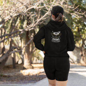 Full Zip classic fit streetwear back print Hoodie for women