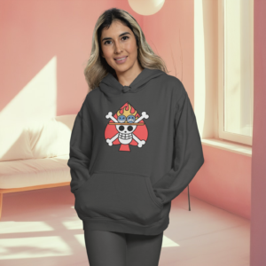 Women Hat Skull Graphic Streetwear Hoodie