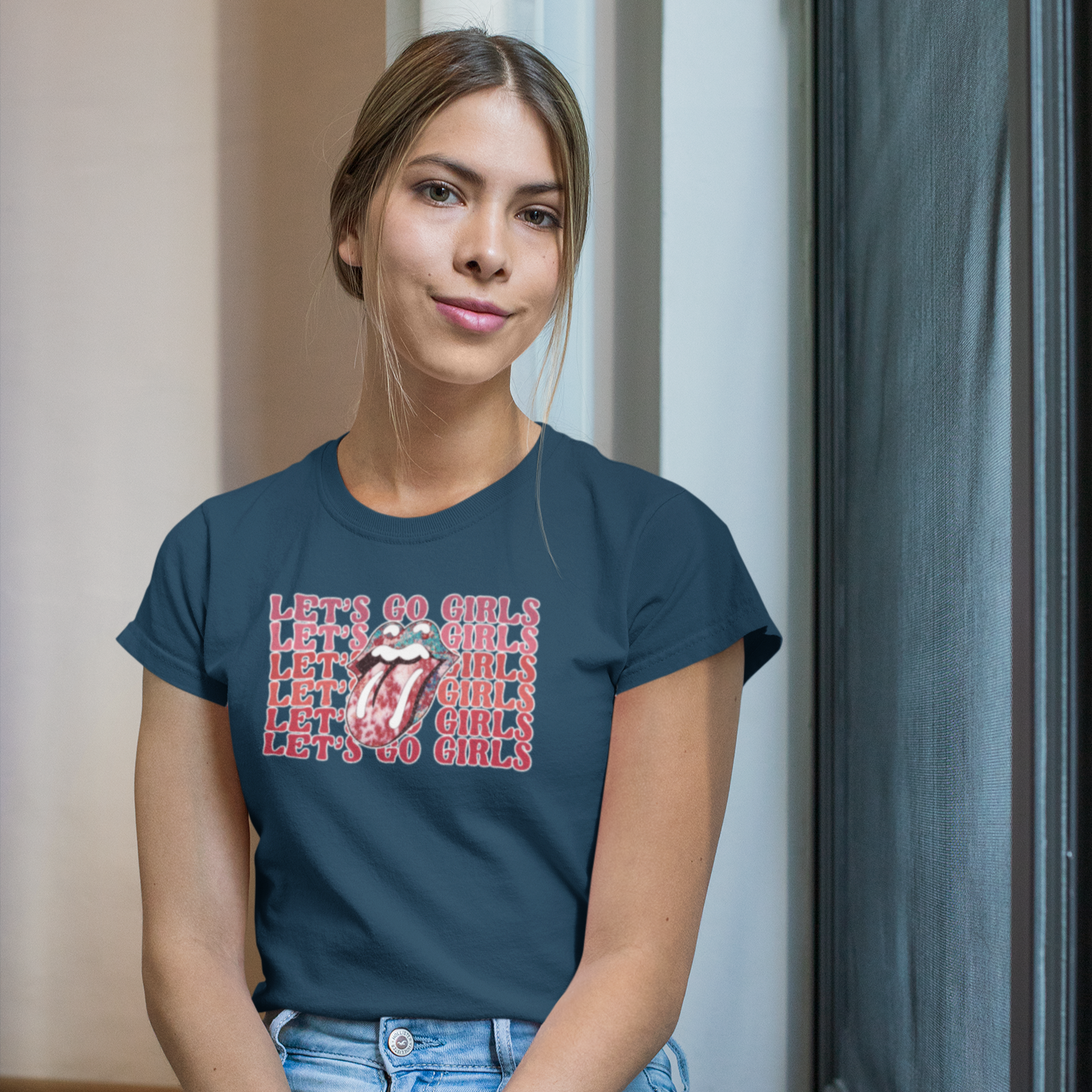 Women western design printed half sleeve round neck T-Shirt - Image 3