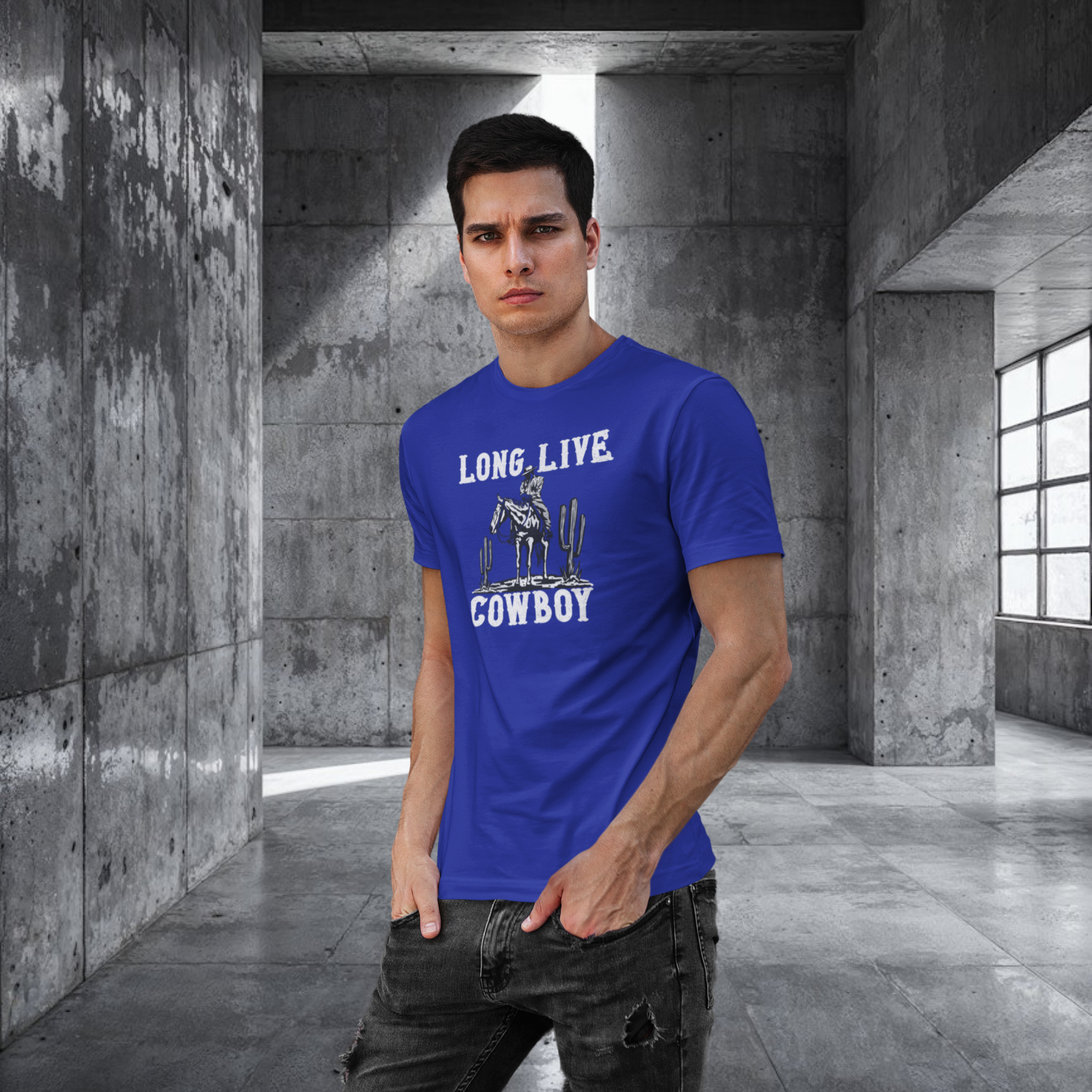 Men cow boy printed half sleeve round neck T-Shirt - Image 7
