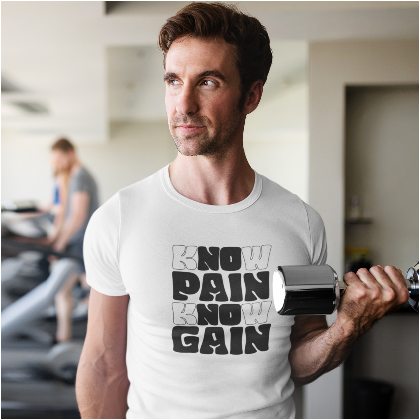Men gym motivational text Printed Crew Neck T-Shirt - Image 4