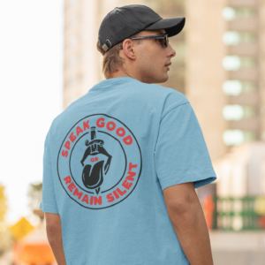 Men Cotton Oversized Back Printed Streetwear Tee