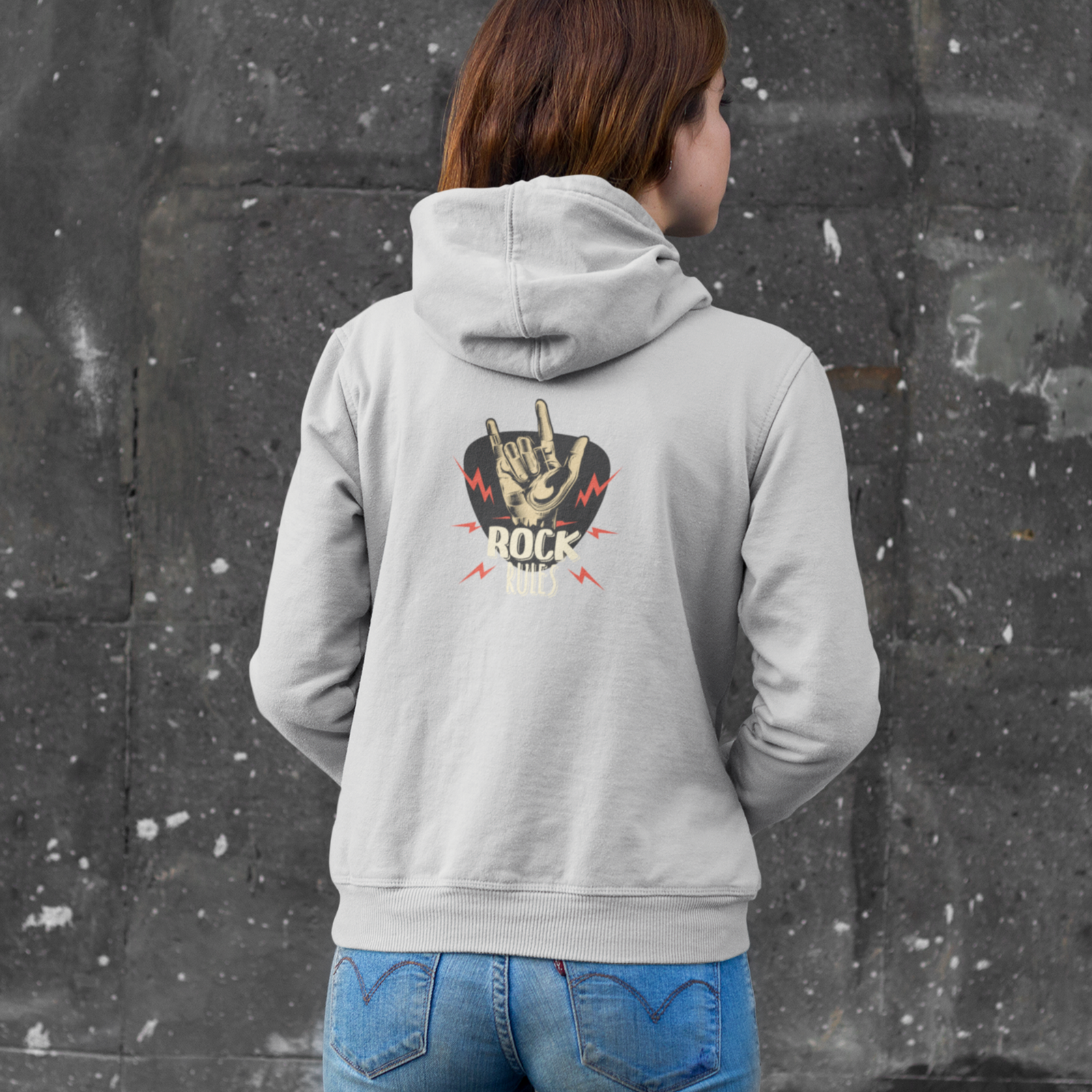 Full zip classic fit streetwear back print Hoodie for Women - Image 4