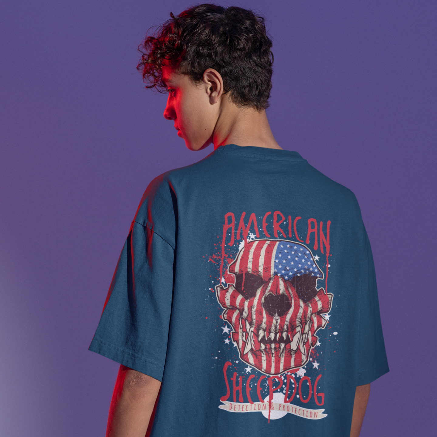 Comfortable Oversized Back Printed Tee for Men - Image 3