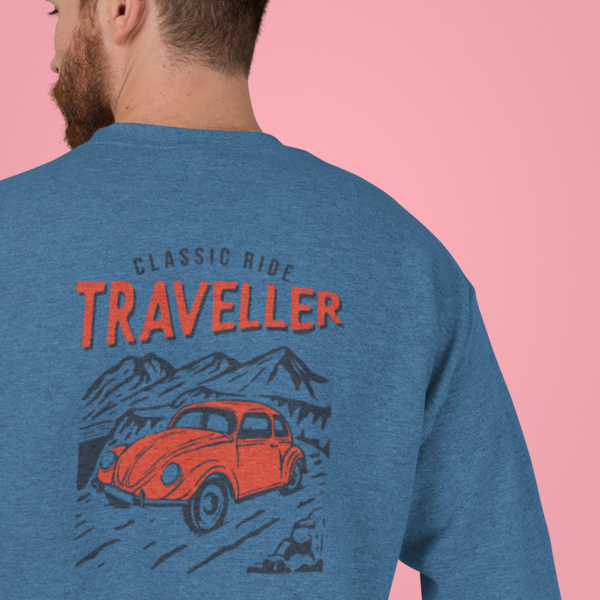 Back printed round neck oversized Sweatshirt for Men - Image 2