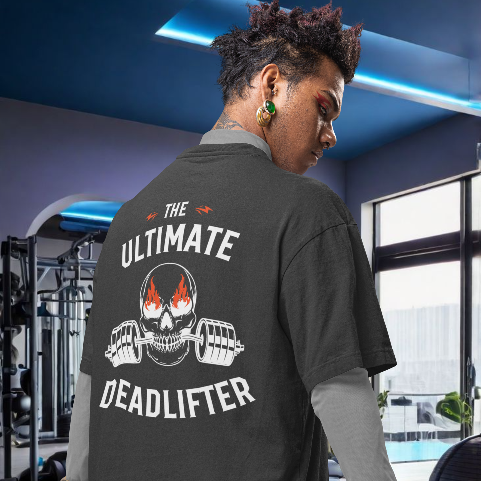 Gym & Streetwear Oversized Back Print T-Shirt for Men